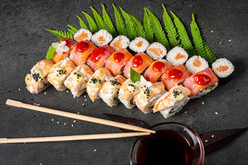 sushi in the japanese restaurant