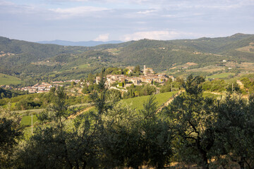 Fototapeta na wymiar Ausblick der Landschaft in der Toscana
