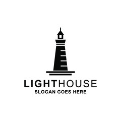 Lighthouse logo in design illustration vector