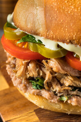 Homemade Mexican Pork Torta Sandwich