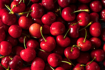 Healthy Organic Red Cherries