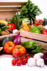 Different types of vegetables for a balanced diet
