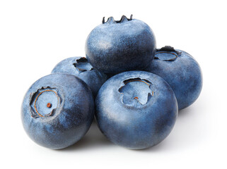 Blueberries isolated on white background