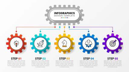 Infographic design template. Creative concept with 5 steps
