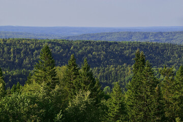 Panorama opening from the top of the White Mountain