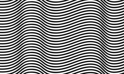 Obraz premium Black and White Pattern | Wave Background