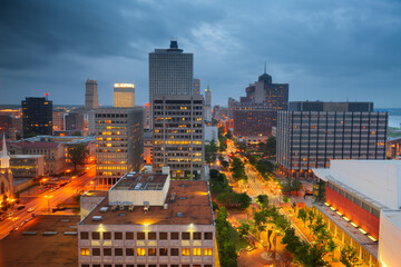 Memphis, Tennessee, USA downtown city skyline