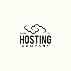 Hosting company logo design template