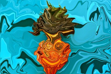 blue and yellow dragon