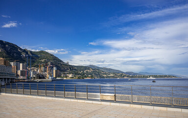 Fototapeta na wymiar View of the Principality of Monaco and Montecarlo