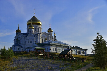 Fototapeta na wymiar Nicholas Church of the Belogorsk Svyatonikolaevsky Monastery