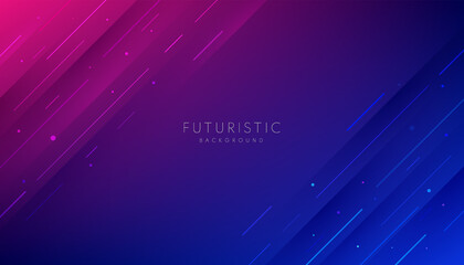 Abstract dark blue and pink purple gradient futuristic background with diagonal stripe lines and glowing dot. Modern and simple banner design. Can use for business presentation, poster, template. - obrazy, fototapety, plakaty