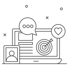 Obraz premium Smart Performance Target Setting for Success Concept Vector Icon Design, eBusiness Strategy Symbol, Digital Marketing plan Sign, administration and operational management Stock illustration