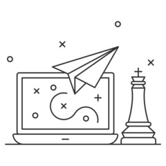 achieving success in the situation Concept, Winning strategies Vector Icon Design, Business Strategy Symbol, Marketing plan Sign, administration and operational management Stock illustration