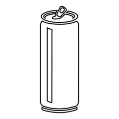 Can icon. Simple illustration of can vector silhouette