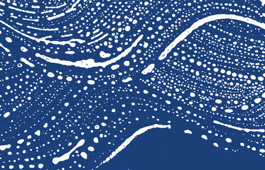 Grunge texture. Distress indigo rough trace. Exquisite background. Noise dirty grunge texture. Ecstatic artistic surface. Vector illustration.
