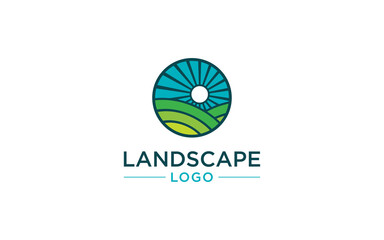 HILL AND SUN LANDSCAPE LOGO 