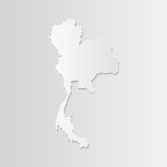 Obraz premium Thailand map paper on a gray background. Vector illustration eps10