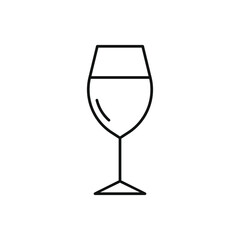 Wineglass icon vector set. alcoholic drink illustration sign collection. goblet symbol. Bar logo.