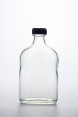 empty glass bottle isolated