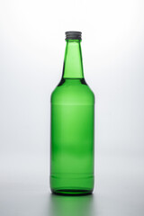 green bottle isolated on white