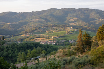Ausblick in der Toskana mit wunderschöner Landschaft