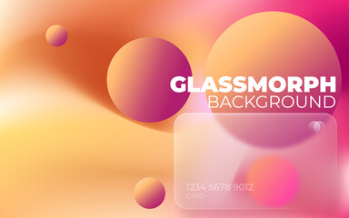 glass morphism card gradient abstract background