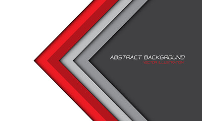 Abstract red gray arrow white blank space design modern futuristic background vector illustration.