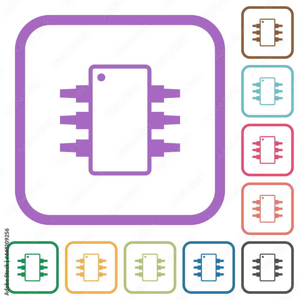 Poster integrated circuit alternate version simple icons