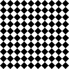 Seamless black and white diamond rhombus square shape pattern.
