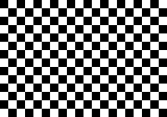 Seamless black and white chessboard square pattern. Race car flag pattern.