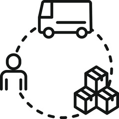 Supply chain icon , vector illustration
