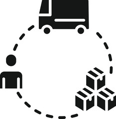 Supply chain icon , vector illustration