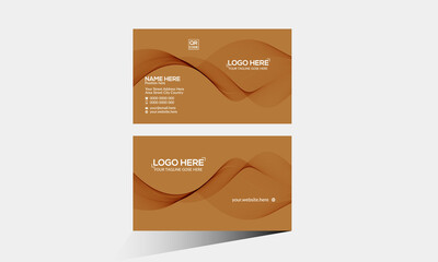 Orange colored Simple Business Card Design