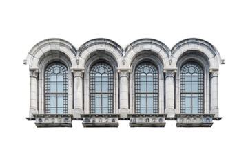 Gothic window isolated on white background