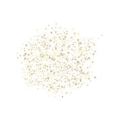 Gold Glitter Stars. Luxury Shiny Confetti.