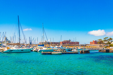 Fototapeta na wymiar Port yachts False Bay Simons Town Cape Town South Africa.