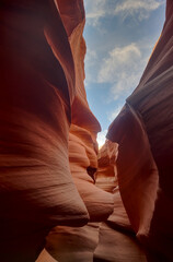 Antelope Canyone blue sky