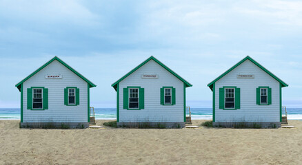 Fototapeta na wymiar Beach Cottages