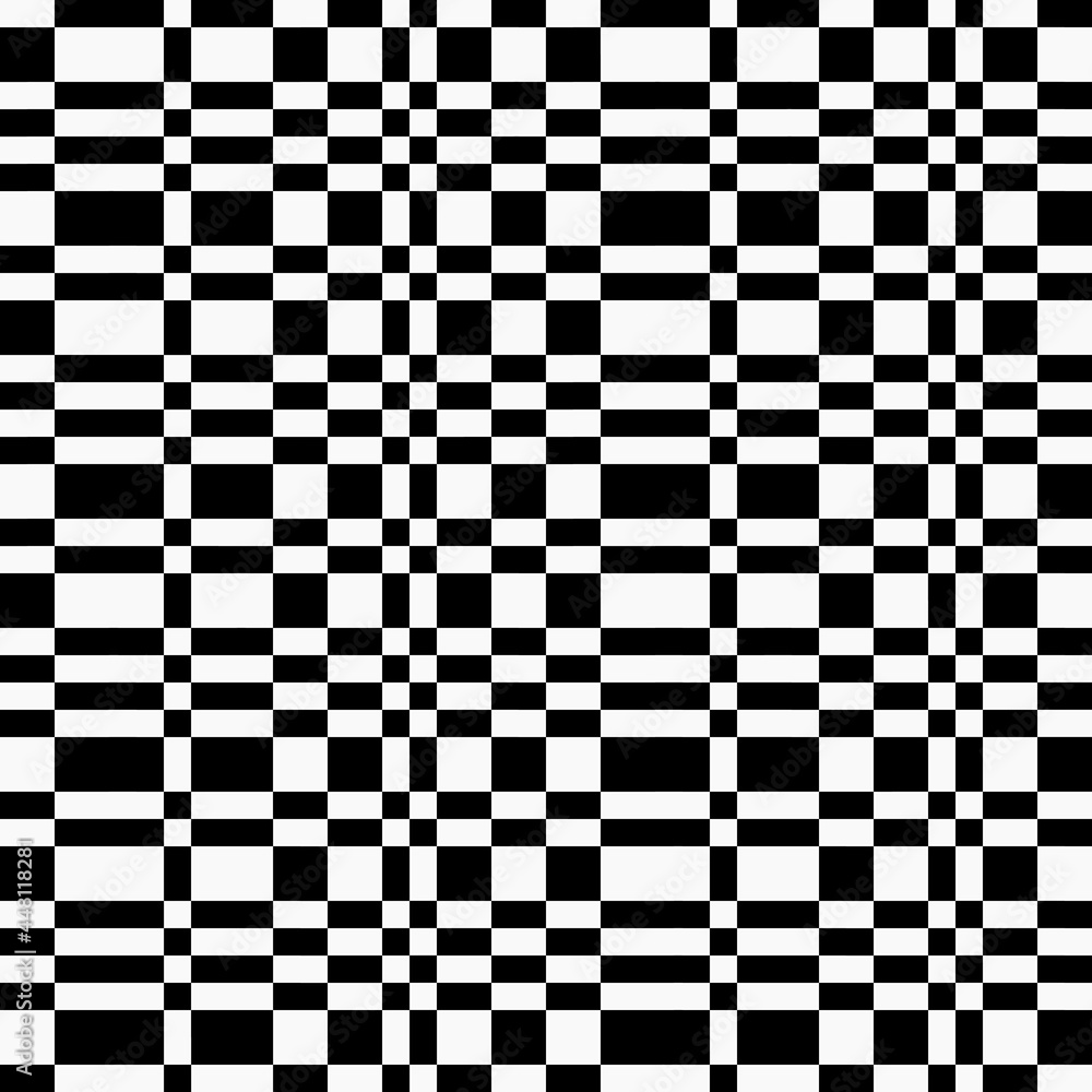 Poster Different size of rectangles and squares ornament. Vector checker pattern.