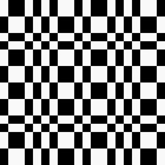 Fototapeta premium Checker board. Vector seamless repeated ornament. Break chessboard pattern.