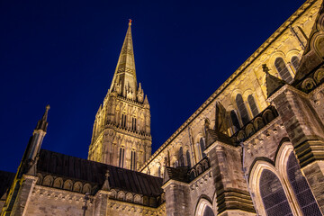 Fototapeta na wymiar Salisbury Cathedral in Wiltshire, UK