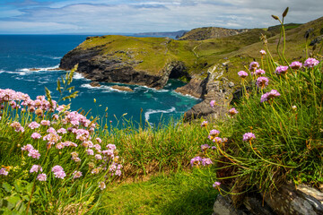 Beautiful View from Tintagel Castle in Cornwall, UK