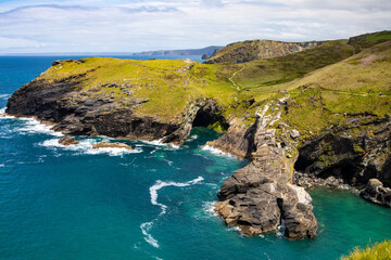 Beautiful View from Tintagel Castle in Cornwall, UK