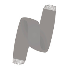 Grey scarf template. vector illustration