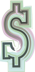 Dollar symbol Line Logo Icon Design