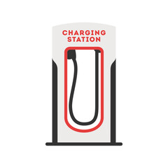 Electric Vehicle Charger, EV Charger, EV Only, Charging Station, Vector Illustration Background