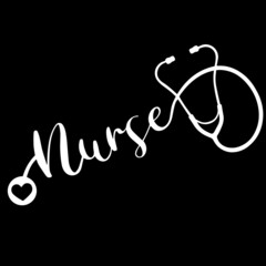 nurse on black background inspirational quotes,lettering design