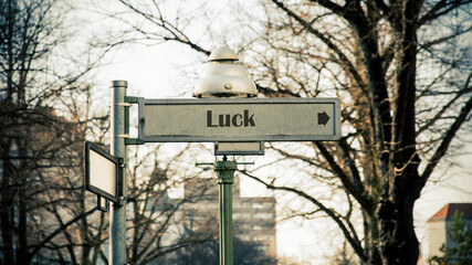 Street Sign to Luck