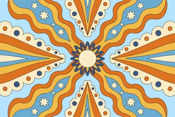 Poster Psychedelic Groovy Background_7 © Ecalia